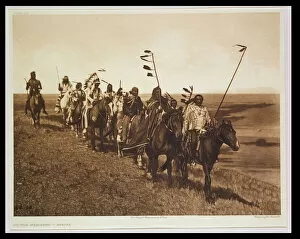 On the War Path - Atsina, 1908, photogravure by John Andrew & Son (photogravure)