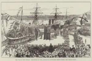 Troopships Gallery: The War in the Soudan, Departure of the Australian Contingent from Sydney