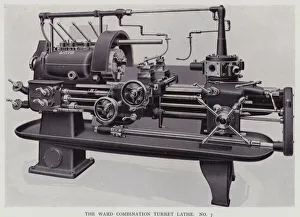 The Ward combination turret lathe (b/w photo) The Ward combination turret lathe (b/w photo)