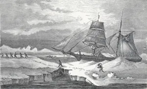 Warping through the Ice, pub London 1874 (woodcut) Warping through the Ice, pub London 1874 (woodcut)