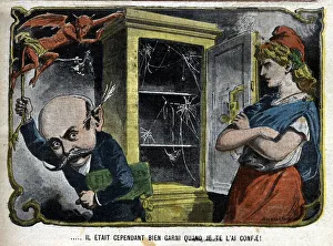 It was, however, well-stocked when I gave it to you cartoon showing Pierre Marie Rene It was, however, well-stocked when I gave it to you cartoon showing Pierre Marie Rene