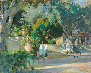 Wash Day, 1923 (oil on canvas)