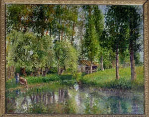 The wash house of Bazincourt Painting by Camille Pissarro (1830-1903) 1900 Sun The wash house of Bazincourt Painting by Camille Pissarro (1830-1903) 1900 Sun