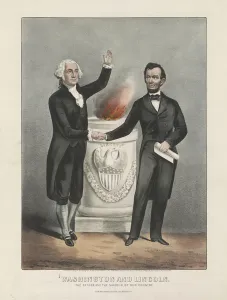 Washington and Lincoln. The father and the saviour of our country, c Washington and Lincoln. The father and the saviour of our country, c