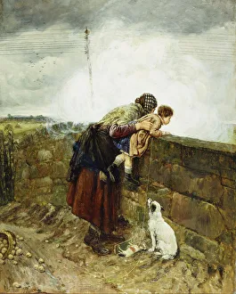 Watching the Steam Train, 1880 (oil on canvas) Watching the Steam Train, 1880 (oil on canvas)