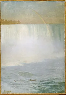 Waterfall and Rainbow, Niagara (oil on paper) Waterfall and Rainbow, Niagara (oil on paper)