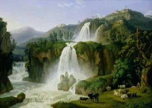 The Waterfall at Tivoli, 1785 (oil on canvas) The Waterfall at Tivoli, 1785 (oil on canvas)