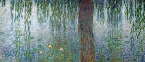 Waterlilies: Morning with Weeping Willows, detail of the left section Waterlilies: Morning with Weeping Willows, detail of the left section
