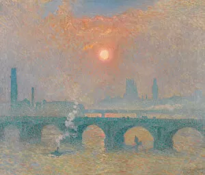 Waterloo Bridge, 1918 (oil on canvas)
