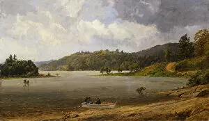 Romantic Era Gallery: On the Wawayanda Lake, New Jersey, 1873 (oil on canvas)