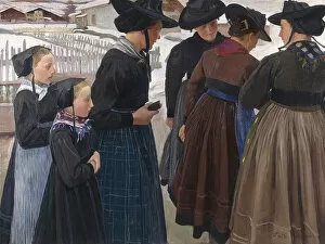 On the Way to Church, 1904 (oil on canvas)
