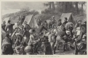 On the Way to Klondike, Scene near the Landing-Stage, Dyea (litho) On the Way to Klondike, Scene near the Landing-Stage, Dyea (litho)
