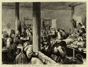 Godefroy Durand Gallery: On the Way to Siberia, Wives and Relatives of Exiled Prisoners in Voluntary Imprisonment at Moscow (engraving)