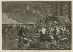 The weather and the parks: night scene on the Serpentine (engraving) The weather and the parks: night scene on the Serpentine (engraving)