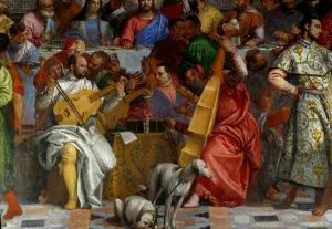 The wedding of Cana, detail: the musicians. Fresco by Paolo Veronese (1528-1588) Ec. Fri The wedding of Cana, detail: the musicians. Fresco by Paolo Veronese (1528-1588) Ec. Fri