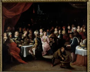 The wedding of Cana Painting by Hieronimus (Hieronymus or Jerome) Franck (1578-1628 The wedding of Cana Painting by Hieronimus (Hieronymus or Jerome) Franck (1578-1628