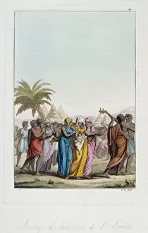 Island of Saint-Louis Collection: Wedding in Saint Louis of Senegal - in 'The old and modern costume'by Ferrario, ed Milan, 1819-20