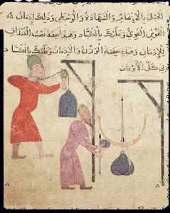 Weighing merchandise, from Old Cairo (Fostat) (vellum) Weighing merchandise, from Old Cairo (Fostat) (vellum)