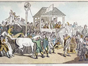 Weighing and washing before a horse race (late 19th century) Weighing and washing before a horse race (late 19th century)