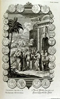 Currency Gallery: weight and value of the shekel, 18th century (engraving)