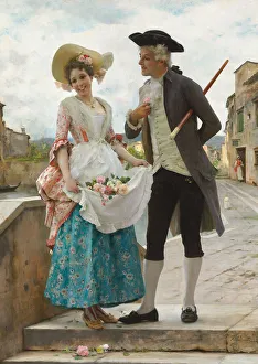 Romantic Era Gallery: Welcomed Attention (oil on canvas)