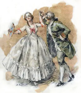 Werther dancing with Charlotte, 1935 (drawing) Werther dancing with Charlotte, 1935 (drawing)
