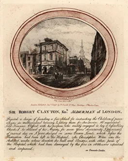 The west front of the Mathematical School, Christs Hospital, 1775 The west front of the Mathematical School, Christs Hospital, 1775