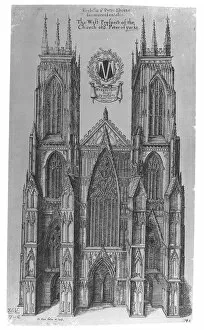 Images Dated 28th June 2010: The West Prospect of the Church of St. Peter of York (engraving)