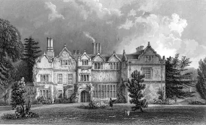 West Front of Spains Hall, Essex, engraved by John Rogers, 1832 (engraving) West Front of Spains Hall, Essex, engraved by John Rogers, 1832 (engraving)