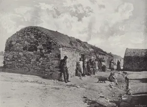 West Street Gallery: West Street, Tory Island (b / w photo)