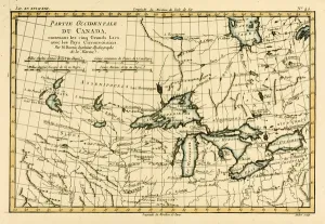 Western Canada, including the Five Great Lakes, from Atlas de Toutes les Parties Western Canada, including the Five Great Lakes, from Atlas de Toutes les Parties