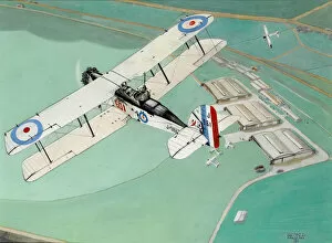 Airfields Gallery: Westland Wapiti Flying Squadron 601, 1931 (gouache on paper)