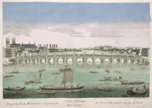 Westminster Bridge, London (coloured engraving) Westminster Bridge, London (coloured engraving)