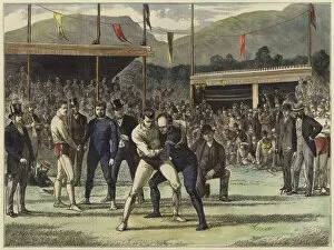 Grasmere Gallery: Westmoreland Sports (coloured engraving)