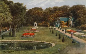 Weston Super Mare Gallery: Weston-Super-Mare, Grove Park (colour litho)