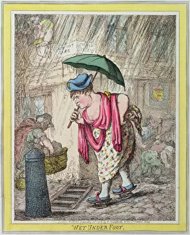 Wet Under Foot, published by Hannah Humphrey in 1812 (hand-coloured etching)
