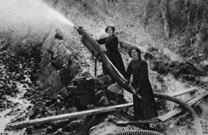 A wet job: women clay-washers in a Cornish pit, illustration from ' A wet job: women clay-washers in a Cornish pit, illustration from '