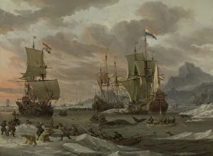 Whaling Grounds in the Arctic Ocean, 1665 (oil on canvas) Whaling Grounds in the Arctic Ocean, 1665 (oil on canvas)