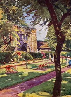Whalley Abbey, the North-Eastern Gateway (colour litho) Whalley Abbey, the North-Eastern Gateway (colour litho)