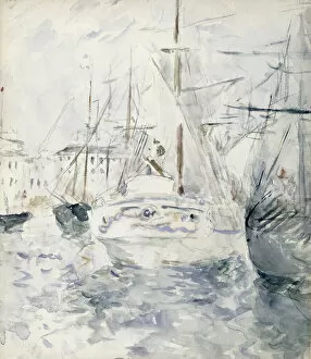 Images Dated 7th June 2007: White Boat in the Port, Nice, 1881 (w / c on paper)