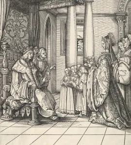 The White King Receiving His Daughter Margaret and the Children of King Philip The White King Receiving His Daughter Margaret and the Children of King Philip