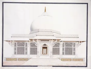 The White Marble Tomb of Seliem Chistie, c. 1815 (pencil, pen & ink, w/c) The White Marble Tomb of Seliem Chistie, c. 1815 (pencil, pen & ink, w/c)