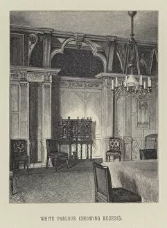 Holland House Collection: White Parlour, showing Recess (engraving)
