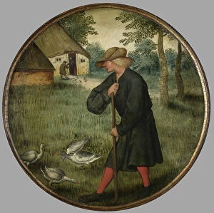Pieter Brueghel The Younger Gallery: Who Knows why Geese Walk Barefoot?, c.1594 (oil on panel)