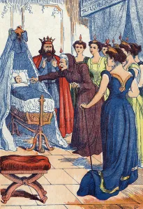 The wicked fee predicts the princess will pierce her hand The wicked fee predicts the princess will pierce her hand