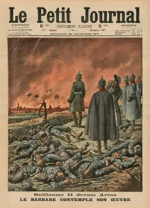 Wilhelm II in front of Arras, the Barbarian considering his work, front cover illustration Wilhelm II in front of Arras, the Barbarian considering his work, front cover illustration