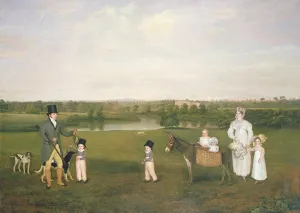 William Hetton Cooke with his Wife and Children at Worleston Rookery, Chester William Hetton Cooke with his Wife and Children at Worleston Rookery, Chester