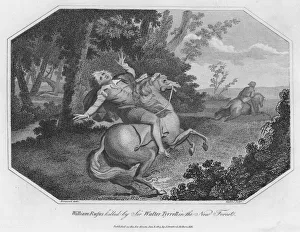 William Rufus killed by Sir Walter Tyrrell in the New Forest (engraving) William Rufus killed by Sir Walter Tyrrell in the New Forest (engraving)