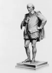 William Shakespeare (1564-1616), after the statue by John Quincey Adams Ward (1830-1910) William Shakespeare (1564-1616), after the statue by John Quincey Adams Ward (1830-1910)