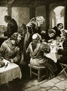 Wimund telling his adventures to the monks of Byland, 1141 Wimund telling his adventures to the monks of Byland, 1141
